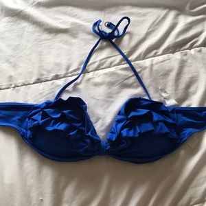 Royal blue swimsuit top from Gilly Hicks